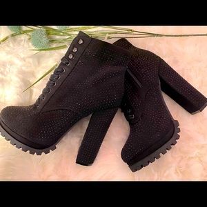 🔥SALE🔥NEW Ultra Glitz Black Rhinestone Booties